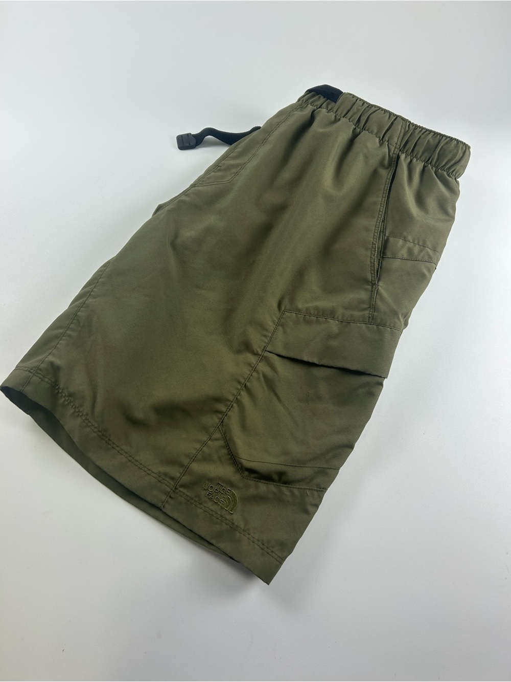 The North Face Men’s SZ L Belted Lined Hiking Green Athletic Shorts Pocket Light